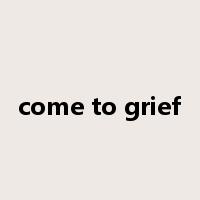 come to grief是什么意思