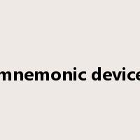 mnemonic device是什么意思