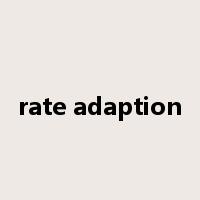 rate adaption是什么意思