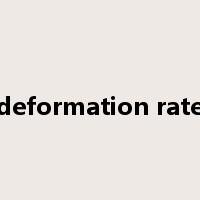 deformation rate是什么意思