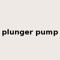 plunger pump是什么意思
