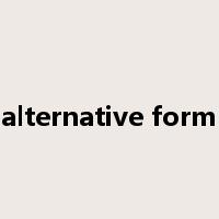 alternative form是什么意思