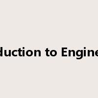 Introduction to Engineering是什么意思