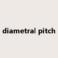diametral pitch是什么意思