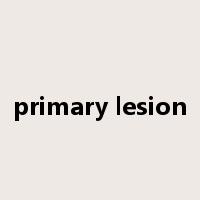 primary lesion是什么意思