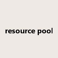 resource pool是什么意思