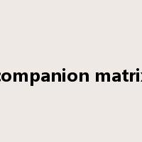 companion matrix是什么意思