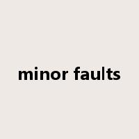 minor faults是什么意思