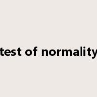 test of normality是什么意思