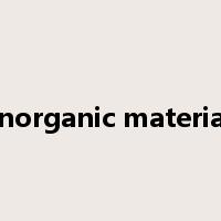 inorganic material是什么意思