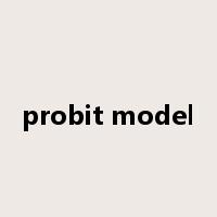 probit model是什么意思
