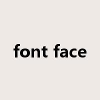 font face是什么意思