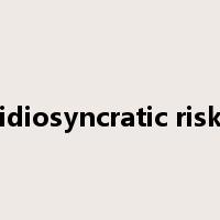idiosyncratic risk是什么意思
