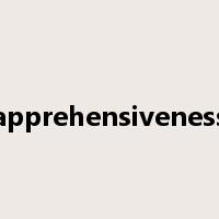 apprehensiveness是什么意思