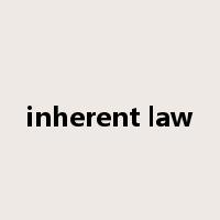 inherent law是什么意思