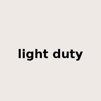 light duty是什么意思
