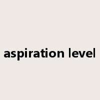 aspiration level是什么意思