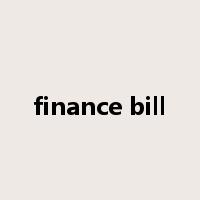 finance bill是什么意思