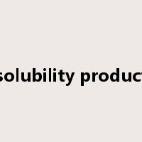 solubility product是什么意思