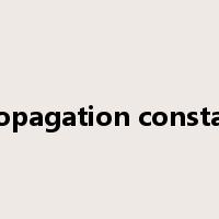 propagation constant是什么意思