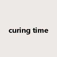 curing time是什么意思