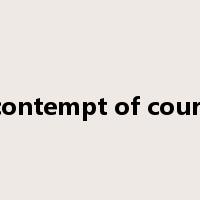 contempt of court是什么意思