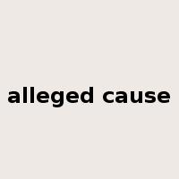 alleged cause是什么意思