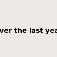over the last year是什么意思