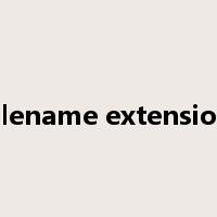 filename extension是什么意思