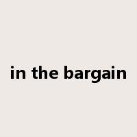 in the bargain是什么意思