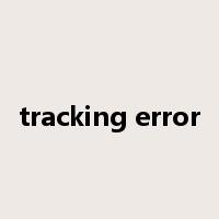 tracking error是什么意思