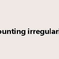 accounting irregularities是什么意思