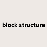 block structure是什么意思