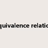equivalence relation是什么意思