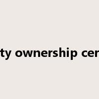 property ownership certificate是什么意思