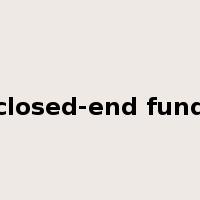 closed-end fund是什么意思
