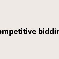 competitive bidding是什么意思
