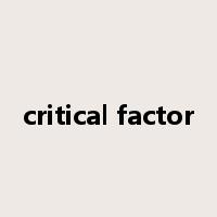 critical factor是什么意思