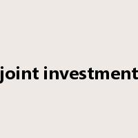 joint investment是什么意思