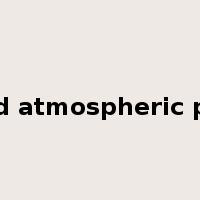 standard atmospheric pressure是什么意思