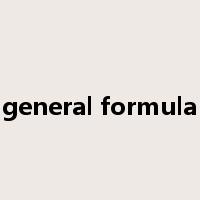 general formula是什么意思