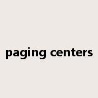 paging centers是什么意思