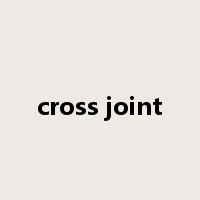 cross joint是什么意思