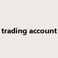 trading account是什么意思