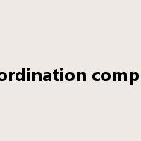 coordination complex是什么意思