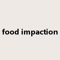 food impaction是什么意思
