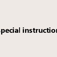 special instruction是什么意思