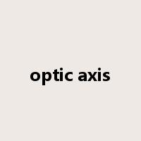 optic axis是什么意思