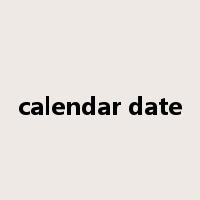 calendar date是什么意思