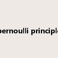 bernoulli principle是什么意思
